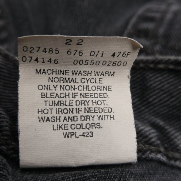 Levi's 550 Relaxed Black Jeans 38x32 Vintage C919 - Picture 7 of 7